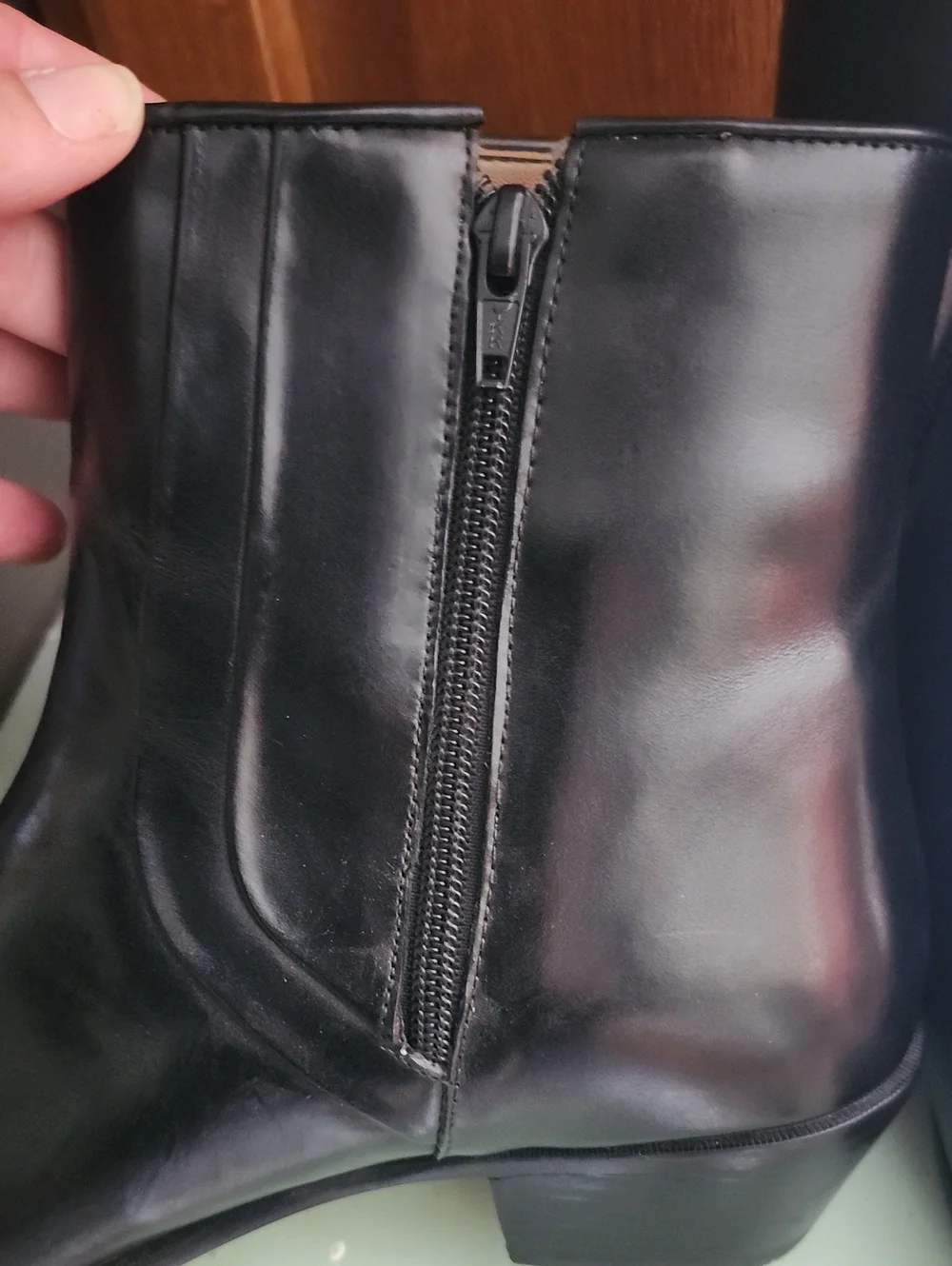Stacy Adams Classic Men’s Black Leather Side Zip Ankle Boots 8.5
